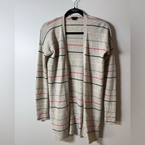 THEORY | Nela Petite Cashmere Striped Open Knit Cardigan